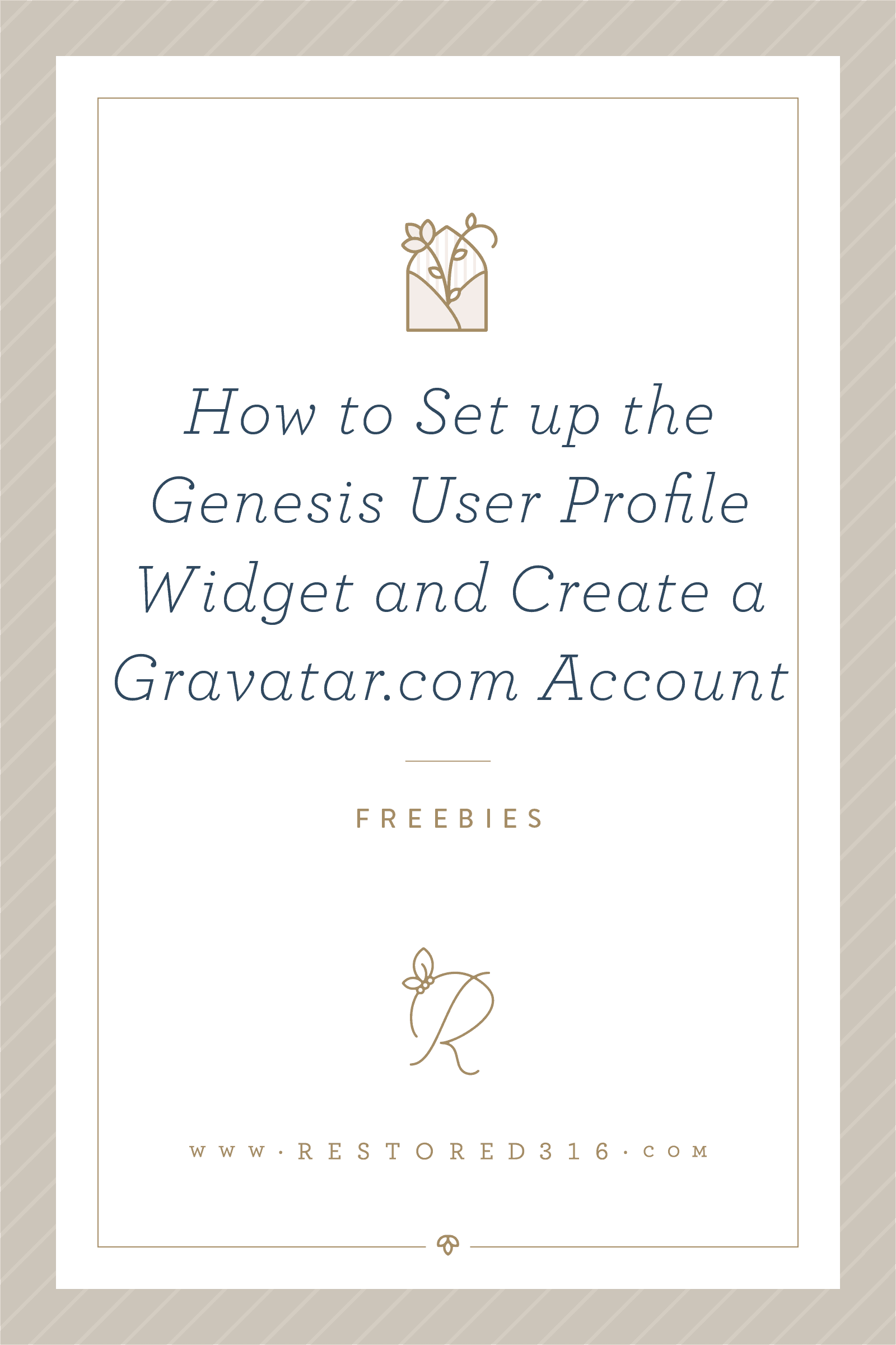 how to set up the genesis user widget and create a gravatar.com account