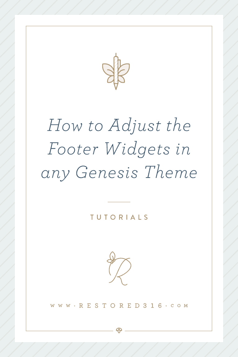 How to adjust the footer widgets in any genesis theme