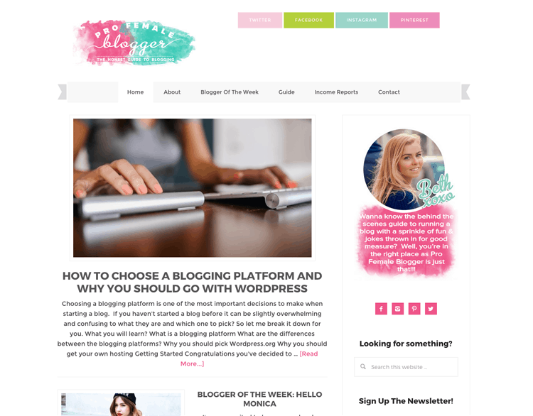 Pro Female Blogger