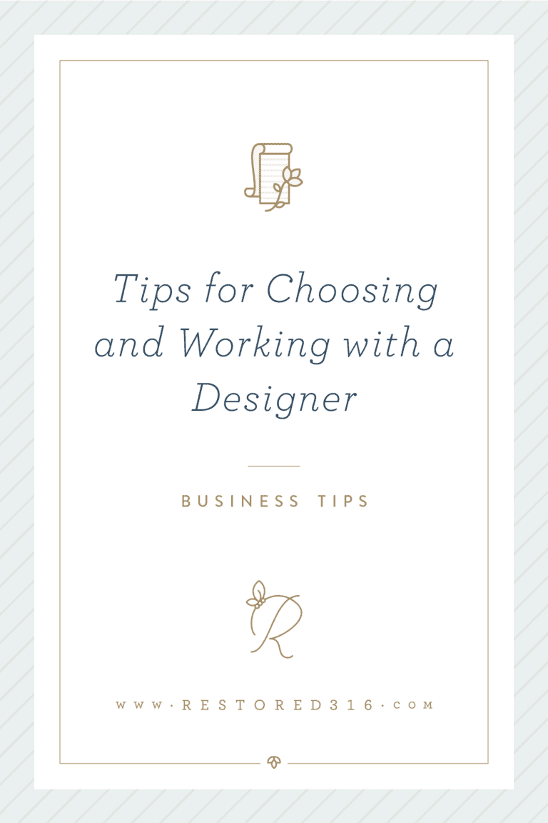 Tips for Choosing and Working with a Designer