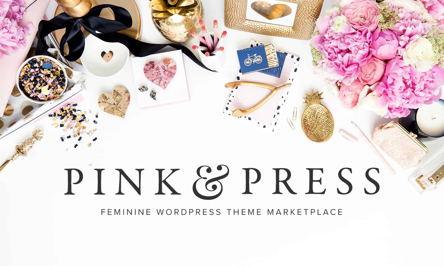 Introducing Pink & Press: A Feminine WordPress Theme Marketplace - an online marketplace of Genesis Feminine WordPress themes by TRUSTED developers!