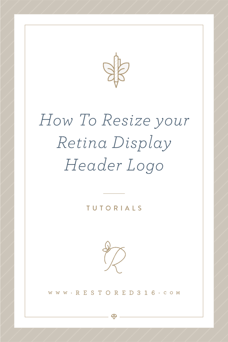 How To Resize Your Retina Display Header Logo
