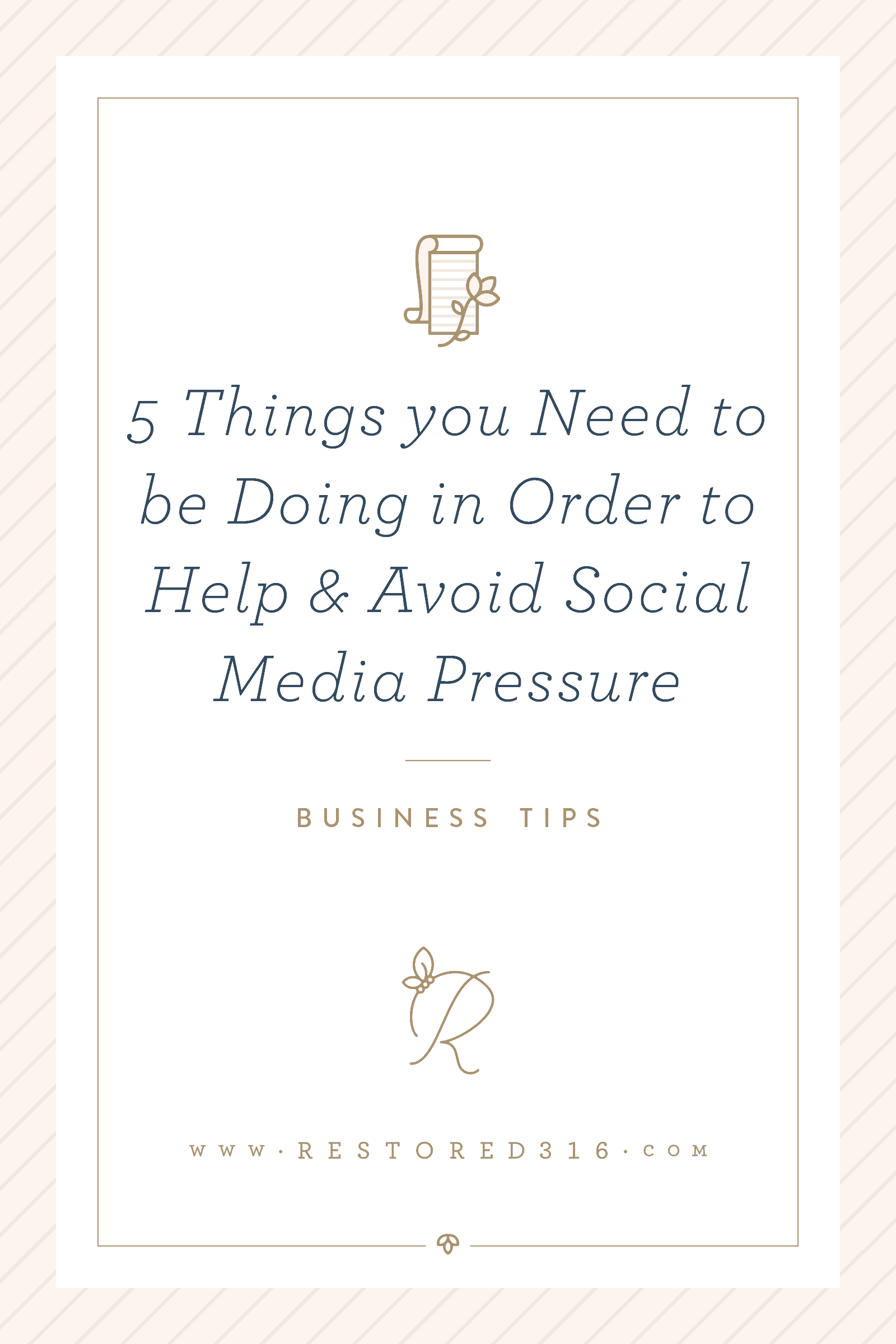 5 Things to do to avoid social media pressure