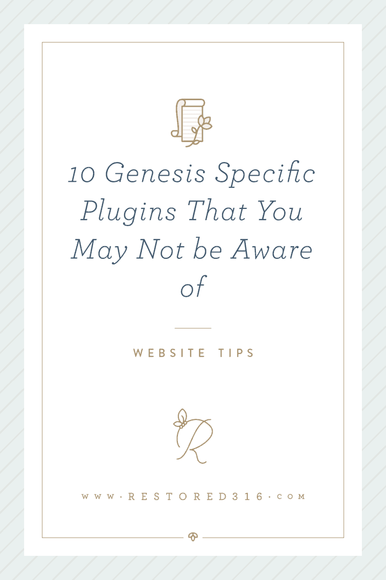 10 Genesis specific plugins that you may not be aware of