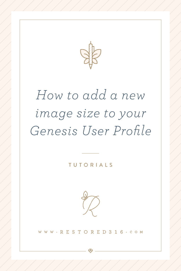 How to add a new image size to your Genesis User Profile widget
