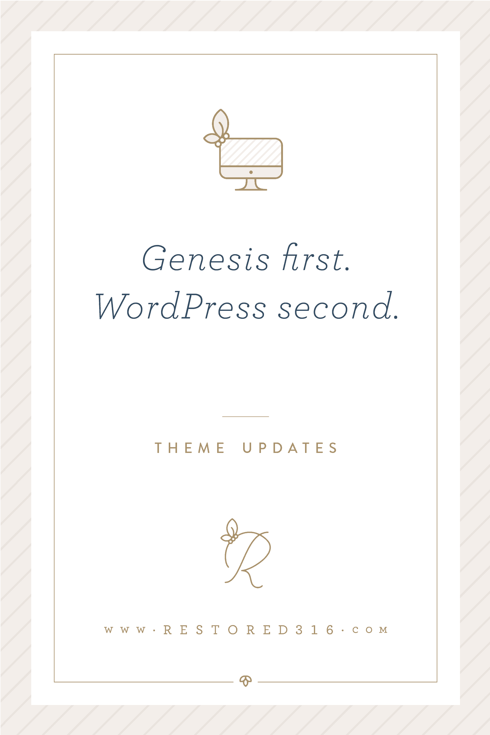 Genesis first. WordPress second.