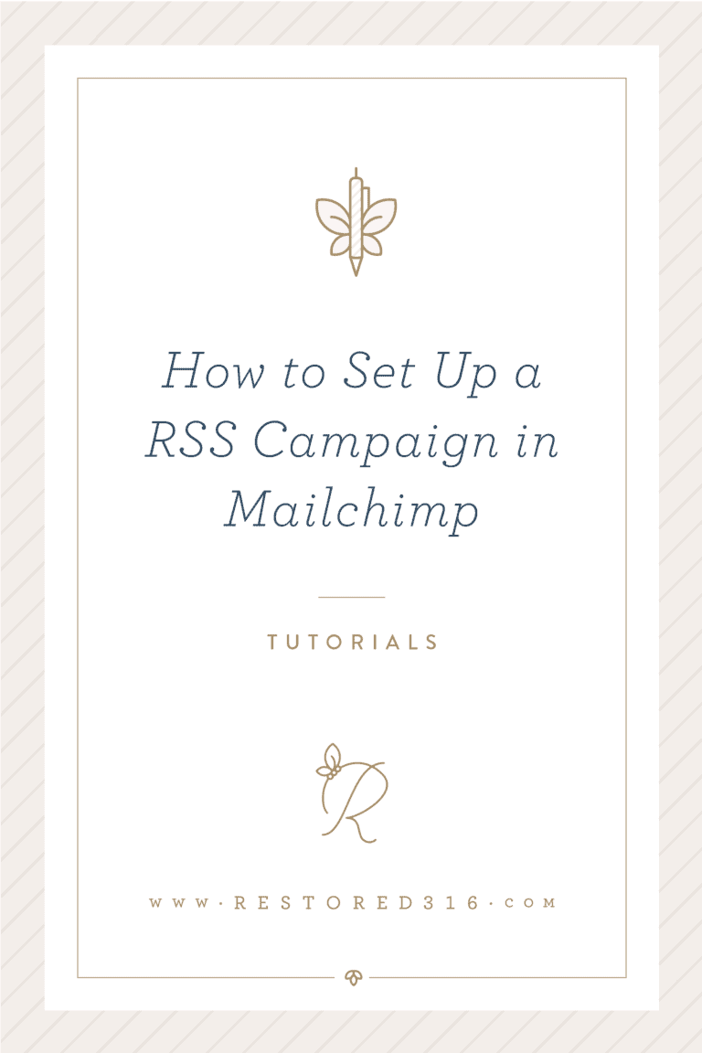 How to set up a RSS campaign in Mailchimp