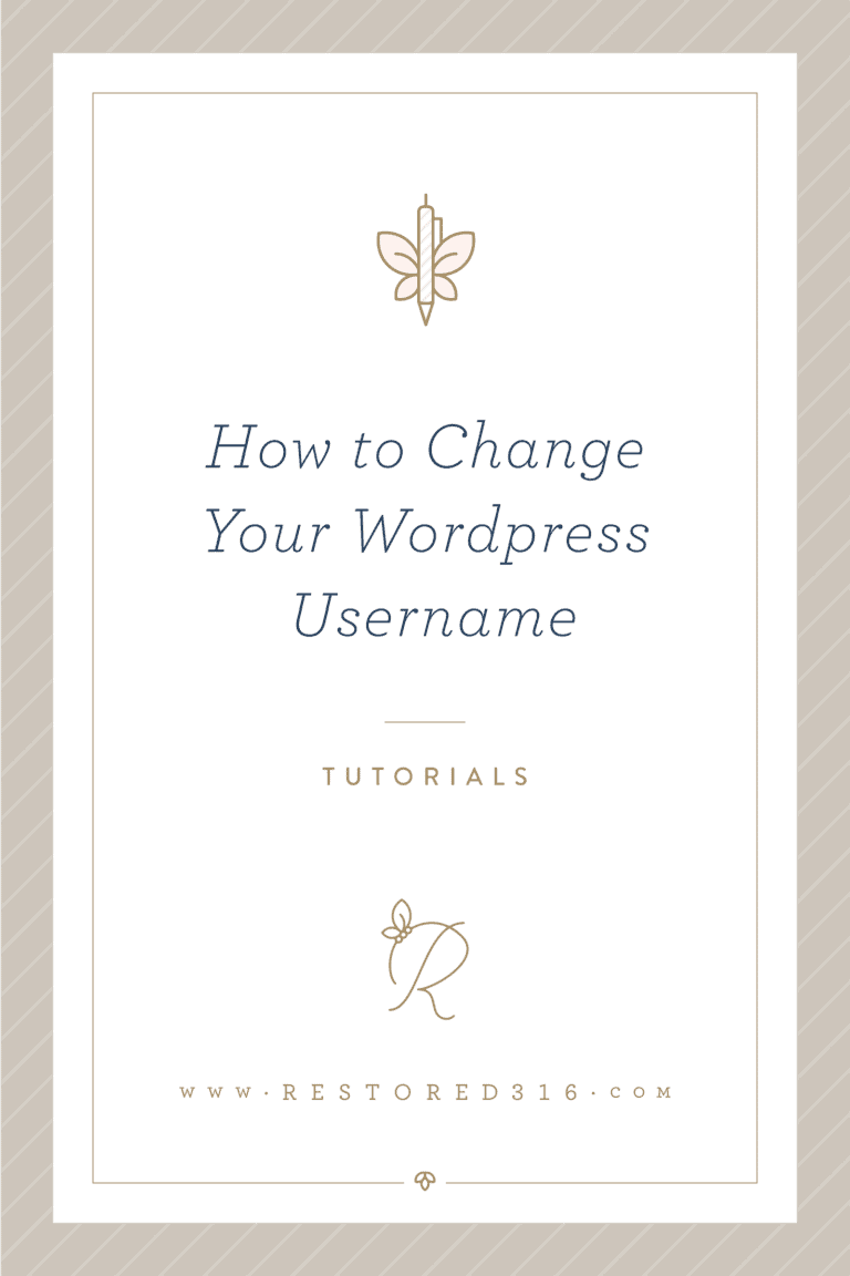How to change your WordPress username
