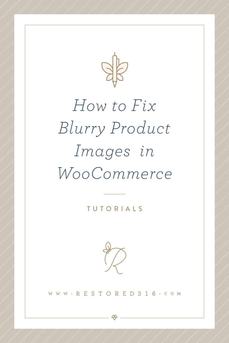 How to fix blurry product images in WooCommerce