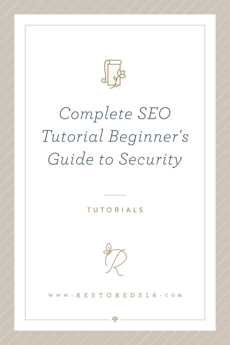 Complete SEO Tutorial Chapter 1: Beginner’s Guide to Security