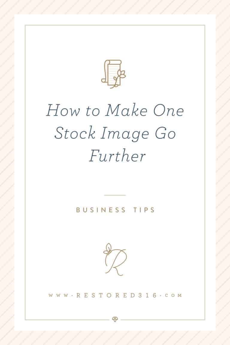 How to make ONE stock image go further