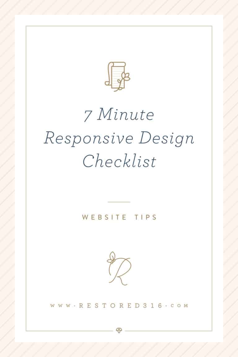 7 Minute Responsive Design Checklist