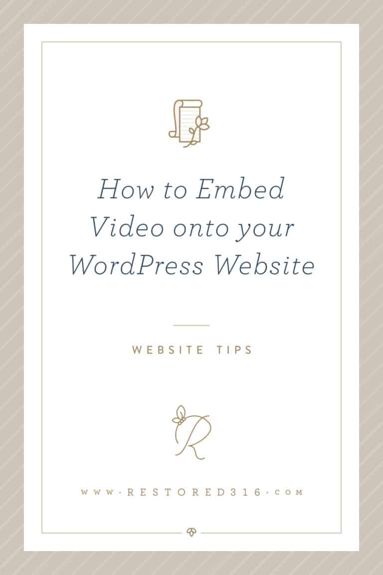 How to embed video onto your WordPress website