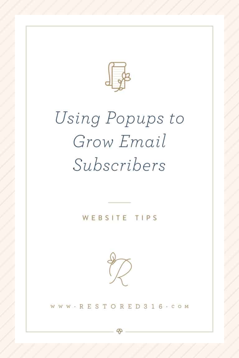 Using Popups to Grow Email Subscribers