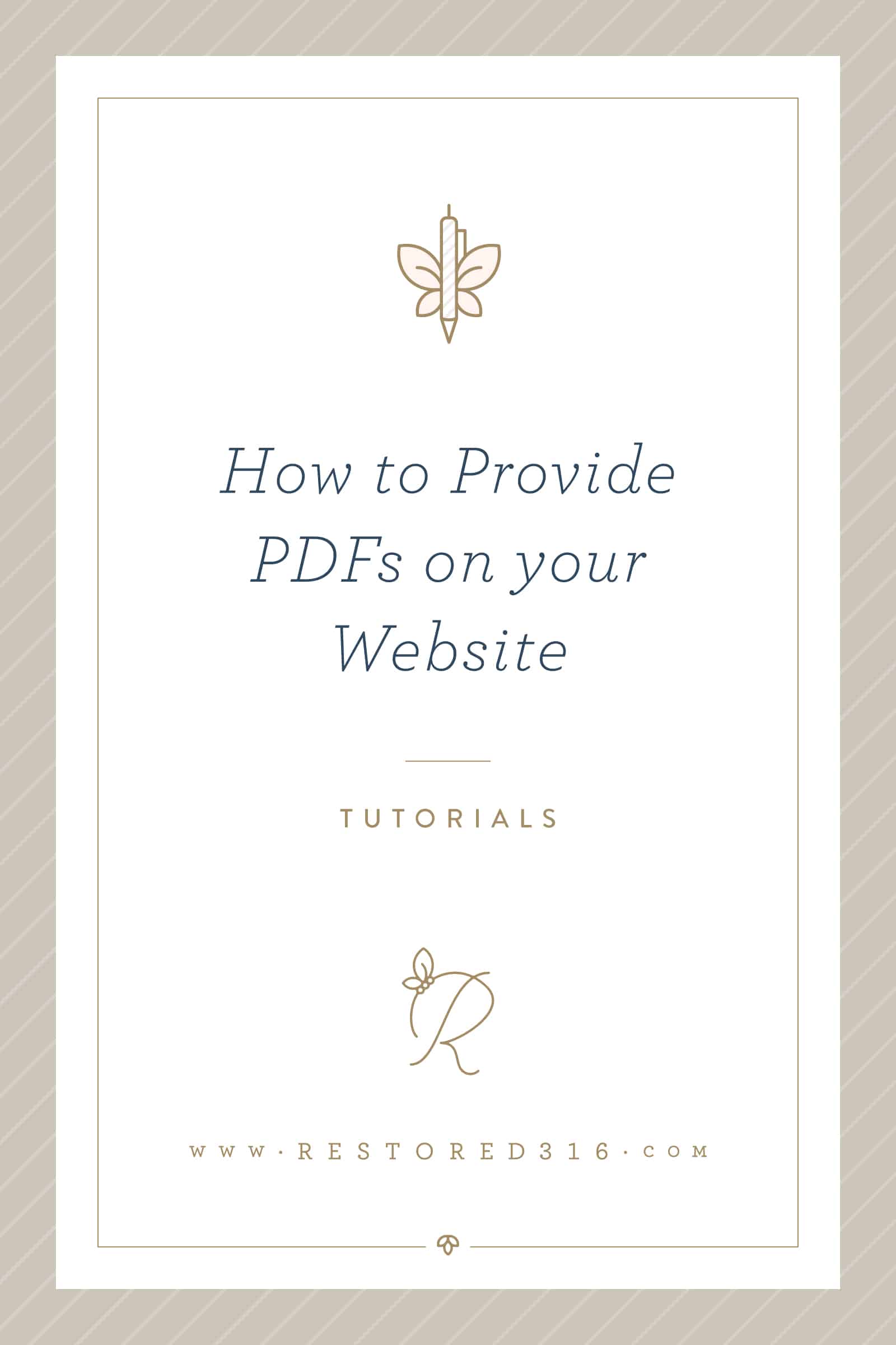 How to Provide PDFs on your Website
